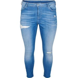 Zizzi High Waist Super Skinny Jeans JTARA Blauw - Maat 3XL