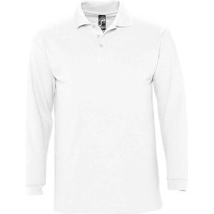 SOLS Volwassen uniseks Winter II poloshirt met lange mouwen (Wit)