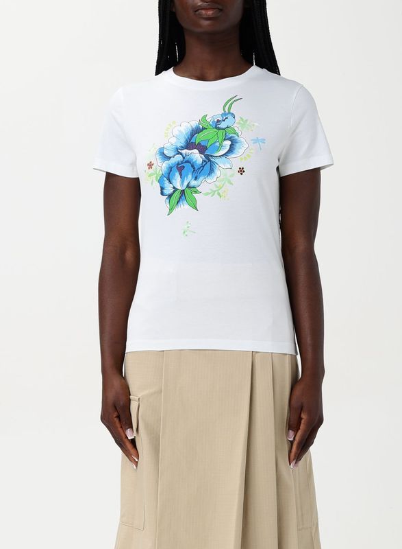 Bloemenprint T-shirt met Korte Mouwen