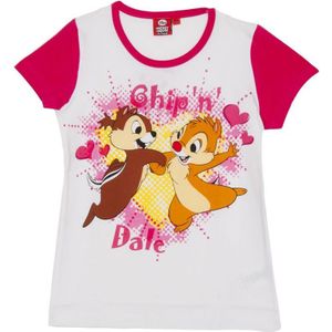 Mädchen-Daisy-Rundhals-Kurzarm-T-Shirt WD26120 - Maat 10J / 140cm