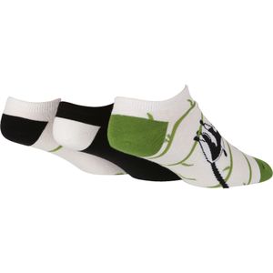 Wild Feet - Set van 3 sneakersokken voor heren | Nieuwigheid - Lemur