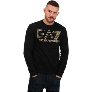 Heren Emporio Armani EA7 Logo Print Sweatshirt in Zwart
