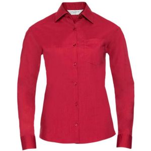 Russell Collectie Dames / Dames Lange Mouwen Shirt (Klassiek Rood) - Maat 4XL