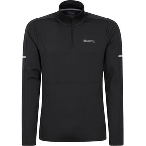 Mountain Warehouse Heren Core Recycled Half Zip Midlayer (Zwart)