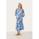 Part Two - Reidun - Zomerjurk - Lichtblauw Donkerblauw Wit - 7/8 Lengte