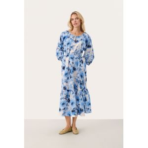 Part Two - Reidun - Zomerjurk - Lichtblauw Donkerblauw Wit - 7/8 Lengte
