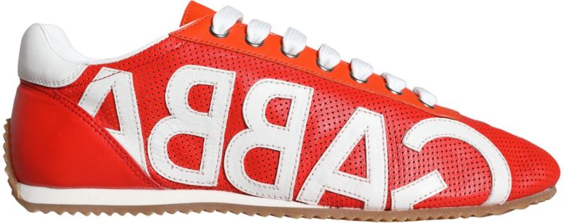 Dolce & Gabbana - Sneakers - Rood - Leer - Lage Top