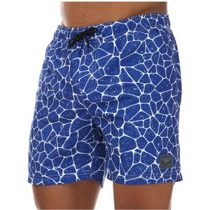 Speedo Leisure Zwemshort Met Print Voor Heren, Blauw-wit - Maat S