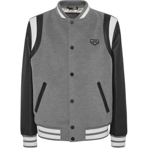 Philipp Plein - Composed Bomber Jacket - Grijs - Heren - Wolmix