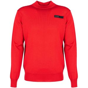 Plein Sport - Ronde-Hals Trui - Blauw - 100% Merino Wol