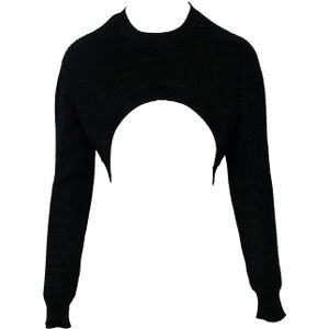 Givenchy Cropped Trui in Zwarte Katoen