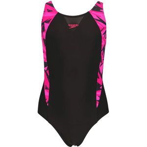 Speedo Meisjes Hyper Boom Splice One Piece Badpak (Zwart/roze)
