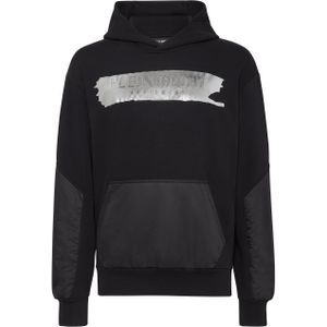 Plein Sport, Heren, Sweatshirts & Hoodies, Zwart, Maat: XS Katoen,