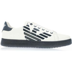 Boy's Emporio Armani EA7 Juniors Classic Laced Trainers In White - Maat 21