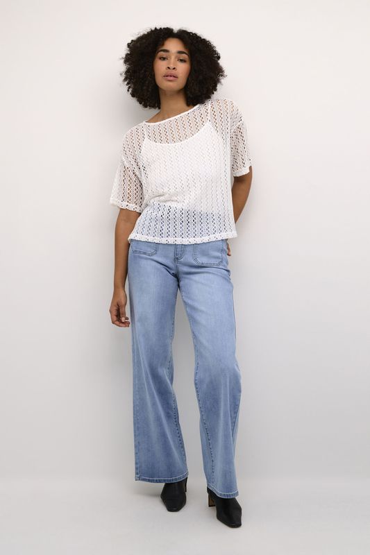 Pullover - Loose Fit - Wit