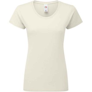 Fruit Of The Loom Vrouwen / Dames Fit Ringgesponnen Premium Tshirt (Natuurlijk)