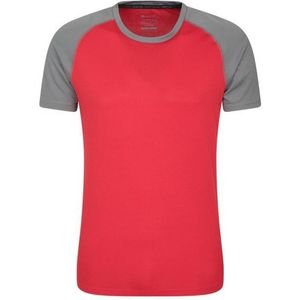 Mountain Warehouse - Endurance - T-shirt - Rood/Grijs - 100% Polyester, Ademend, UPF 50+