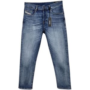 Diesel - D-Viker - Spijkerbroek - Blauw - Normale Taille - Toelopende Pijpen