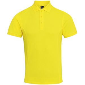 Premier Heren Coolchecker Plus Pique Polo Met CoolPlus (Geel)