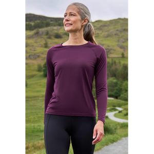 Mountain Warehouse Dames/Dames Quick Dry Top met lange mouwen (Donkerpaars)