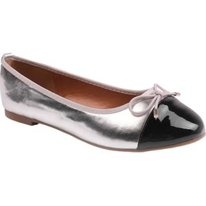 Where's That From Dames/Dames Janice PU Bow Detail Flat Ballerina Flats ()