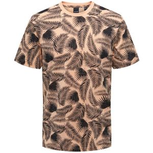 ONLY & SONS Regular Fit T-shirt ONSMAURITS Met All Over Print Peach Nectar - Maat L