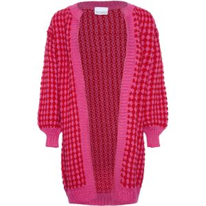 Gio gebreide cardigan in roze