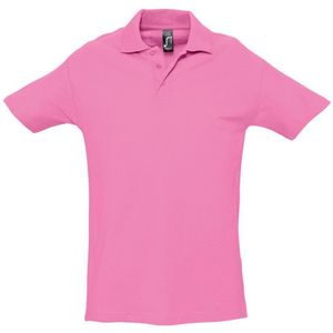 SOLS Heren Lente II Korte Mouw Zwaarlijvig Poloshirt (Orchideeënroze) - Maat S