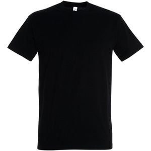 SOLS Heren Keizerlijke Zwaargewicht T-Shirt Met Korte Mouwen (Diep Zwart) - Maat XL
