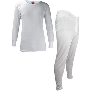 Heat Holders - Heren Lange Mouw Thermisch Ondergoed Set - Top & Lange Johns - Wit