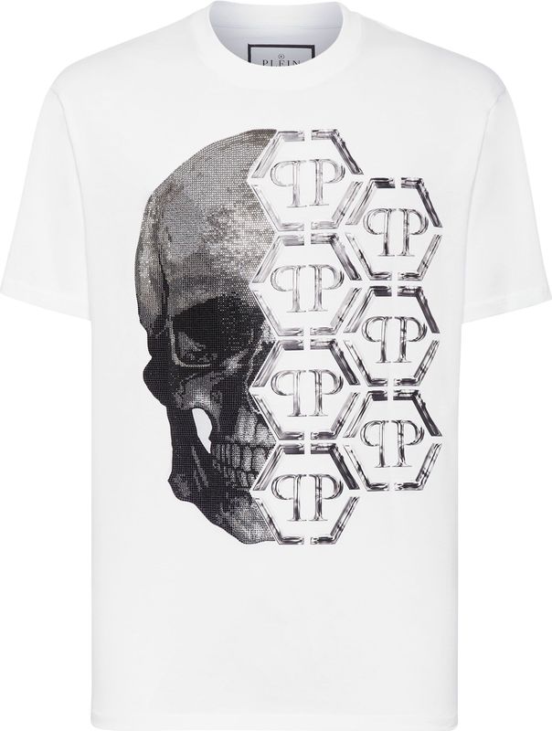 T-Shirt Ronde Hals Skull And Plein