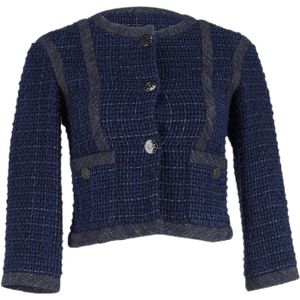 Chanel Avondjas in Marineblauwe Katoen