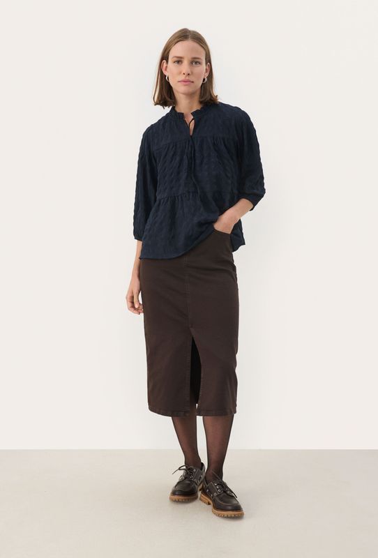 Part Two - Midnight V-hals Blouse - Blauw - Dames