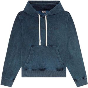 Diesel Heren Vervaagde Hoodie (Donkergrijs)