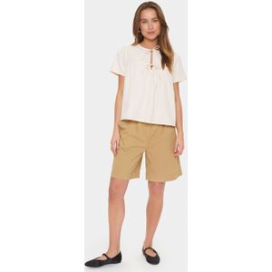 Blouse met korte mouwen Regular fit Winter White