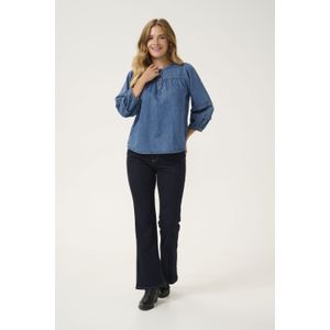 Blouse met lange mouwen Regular fit Dark Blue Wash dark blue