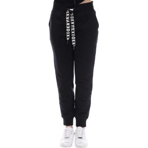 DKNY Dames Twee Kleuren Cuffed Joggingbroeken (Zwart)