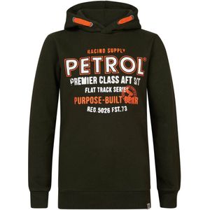 Petrol Industries - Jongens Retro Style Hoodie - Bruin - Maat 6J / 116cm