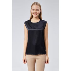 Mouwloze Satijnen Blouse