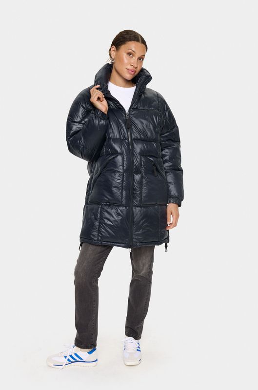 Saint Tropez - Florine Parka - Winterjas - Zwart - Dijlengte - Geïsoleerd