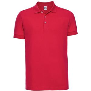 Russell Heren Rekken Korte Mouw Poloshirt (Klassiek rood)
