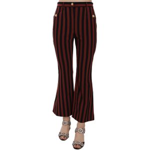 Dolce & Gabbana - Cropped Flared Broeken - Rood - Dames - Polyester