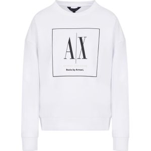 Armani Exchange Heren Sweatshirt met ronde hals (Wit)