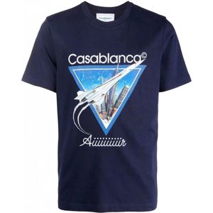 Casablanca 'Aiiiiir' T-shirt in marineblauw