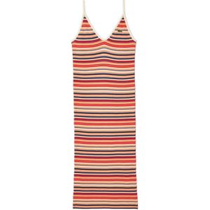 Lacoste Dames/Dames Gestreepte Katoenmix Lange Maxi Jurk (Veelkleurig)