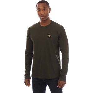 Belstaff - Long Sleeve T-Shirt - Groen - 100% Katoen