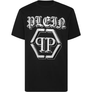 Philipp Plein, Heren, Tops, Zwart, Maat: S Katoen,