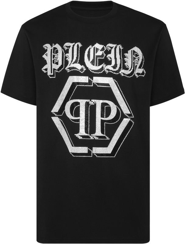 Philipp Plein, Heren, Tops, Zwart, Maat: S Katoen,