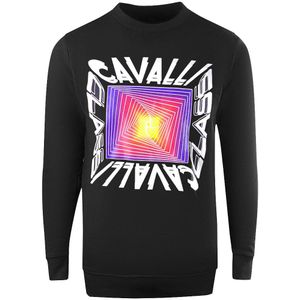 Cavalli Class - Sweatshirt - Zwart - Asymmetrisch Boxontwerp