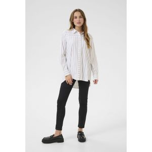 Overhemd met lang mouwen Casual fit Chalk/Nature/Blue stripe white multi